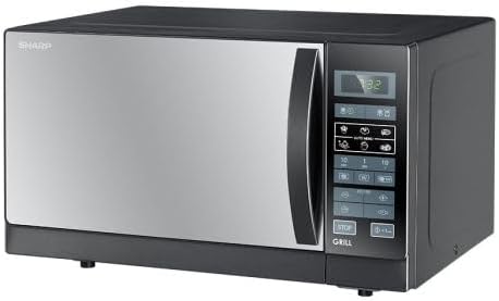ميكرويف-شارب-شواية 25 لتر ، 900 وات ، 6 قوائم ، أسود R-750MR(K)