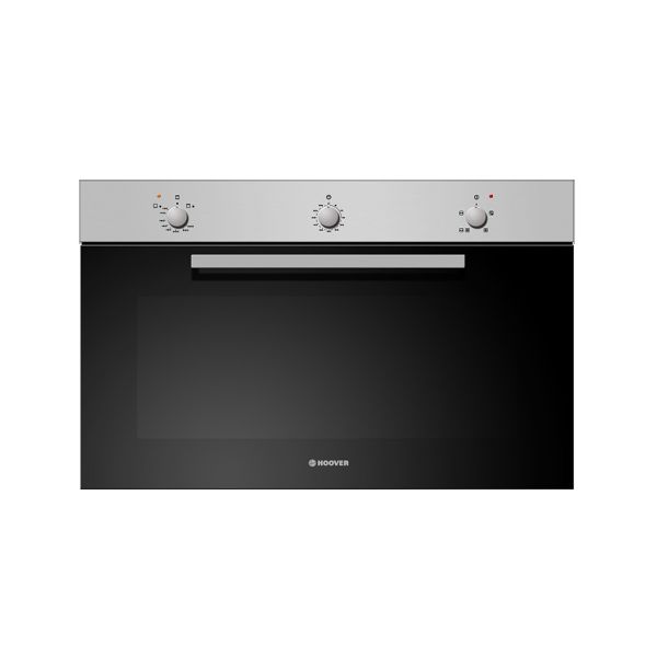 فرن-هوفر-بلت إن غاز 90 × 60 سم - 93 لتر استانلس ستيل × أسود HGGF93